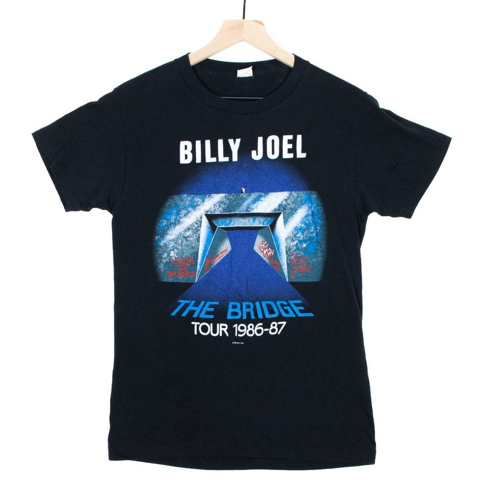 1986 Billy Joel The Bridge Black USA Anvil Tee